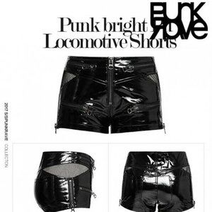 PUNKRAVE Large PVC Shorts